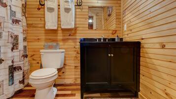 Ensemble douche/baignoire, sèche-cheveux, serviettes fournies, savon