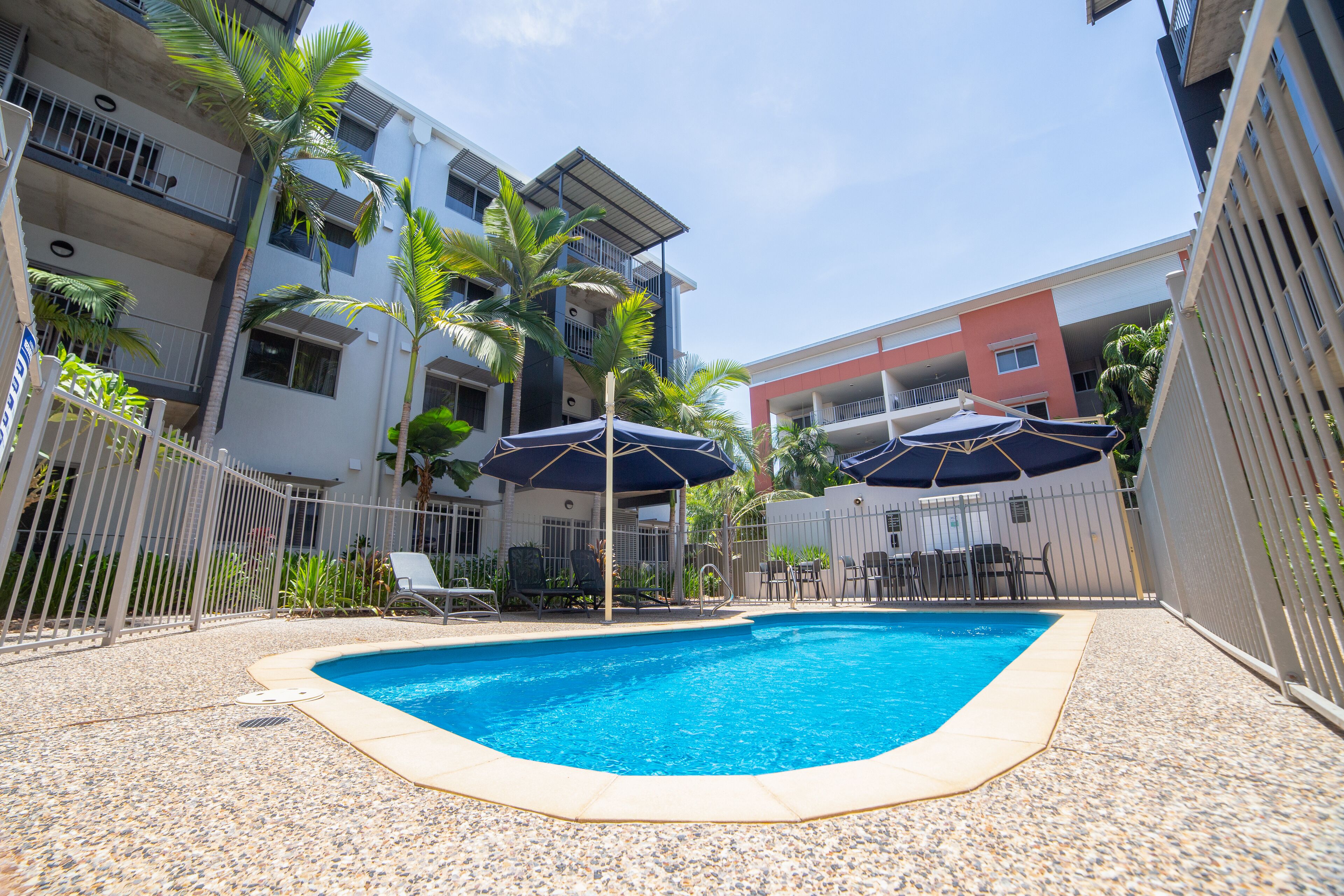 Outdoor pool, open 7:00 AM to 9:30 PM, pool umbrellas, pool loungers