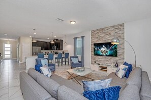 Smart TV, video games, foosball, table tennis