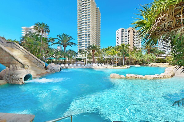 Indoor pool, outdoor pool