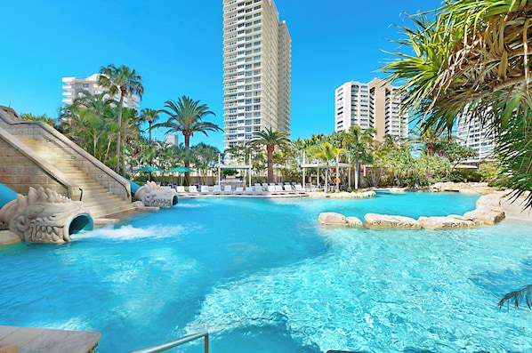 Indoor pool, outdoor pool