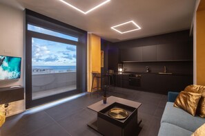Appartamento Luxury | Area soggiorno | TV a schermo piatto