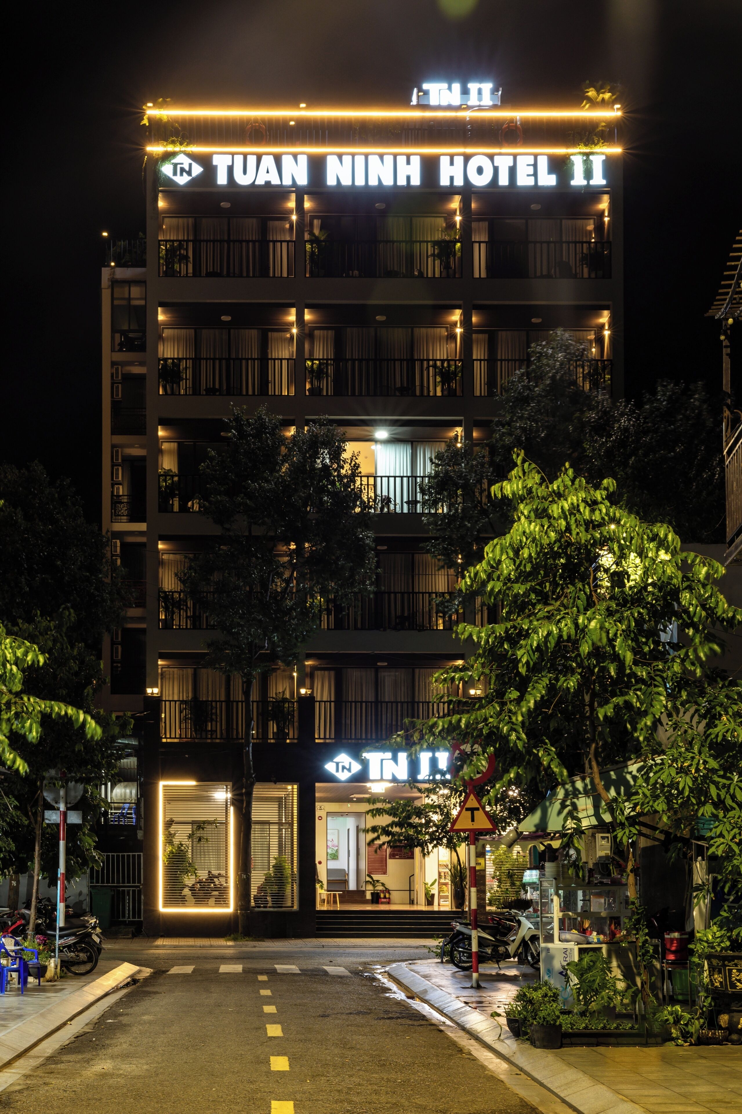 Outdoor banquet area