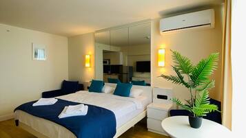 Family Studio Suite, Sea View | 1 bedroom, hypo-allergenic bedding, iron/ironing board, free WiFi