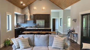 Smart TV, fireplace, video games, books