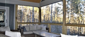 Lovely lakefront home with dock. Summertime stunner. Winter wonderland nearby.