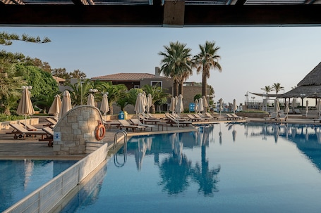 2 outdoor pools, open 10:00 AM to 6:00 PM, pool umbrellas, sun loungers