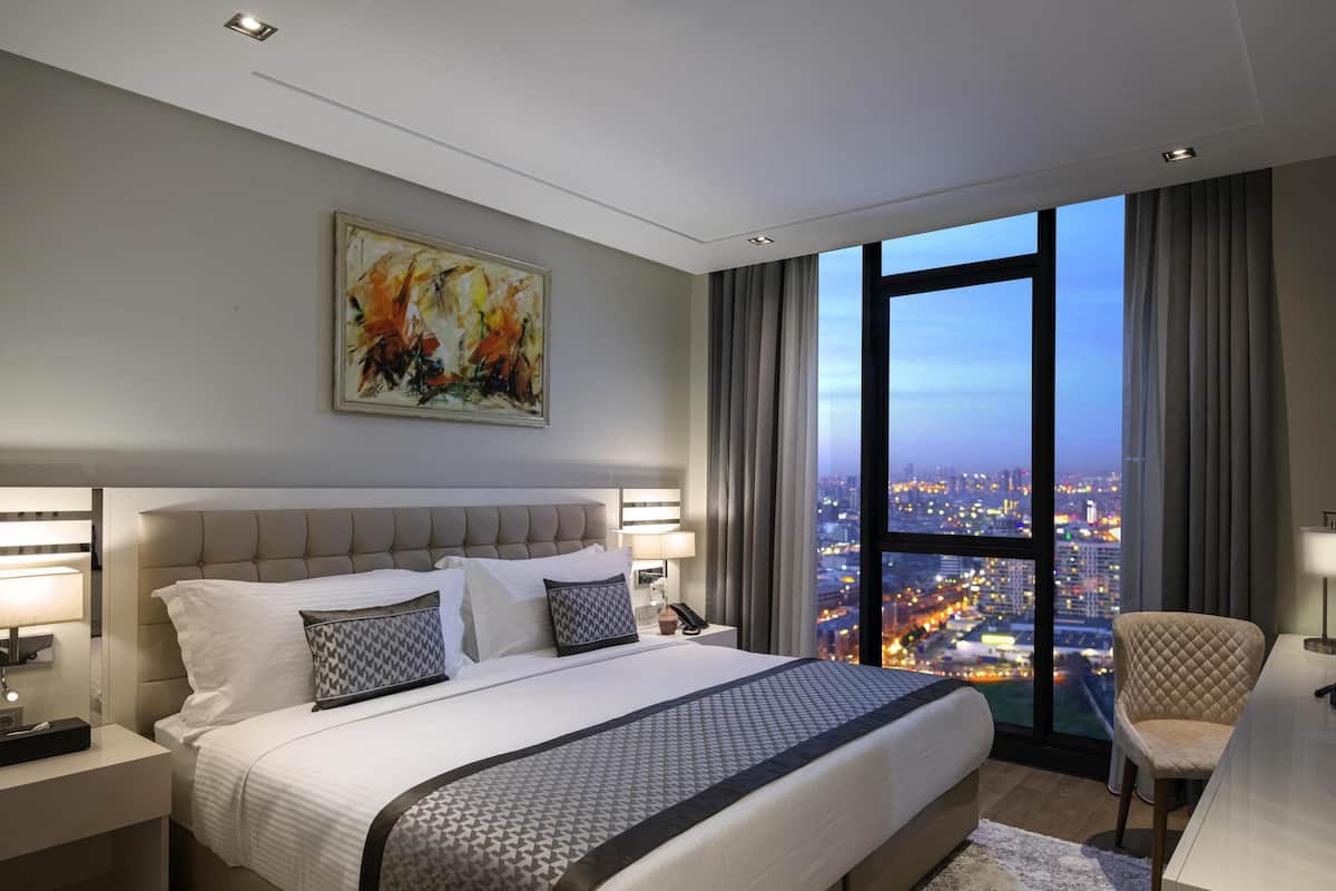 In-room safe, desk, blackout curtains, iron/ironing board