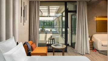 Suite Deluxe, 1 trĂšs grand lit, balcon | Salle de bain