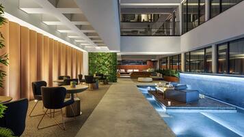 Champagne bar, garden views, open daily