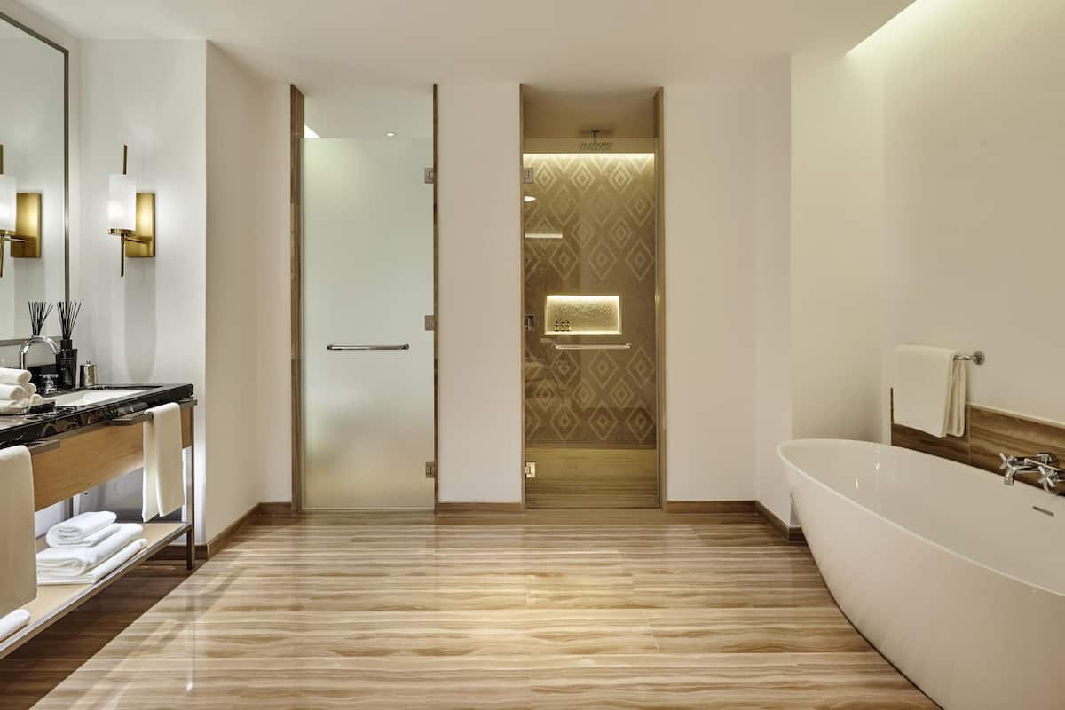 Villa, 2 camas matrimoniales (Initiale) | Ropa de cama de alta calidad, camas con pillow-top y minibar