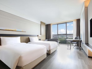 Deluxe Room, 2 Twin Beds, City View | Pillowtop beds, free minibar, in-room safe, desk