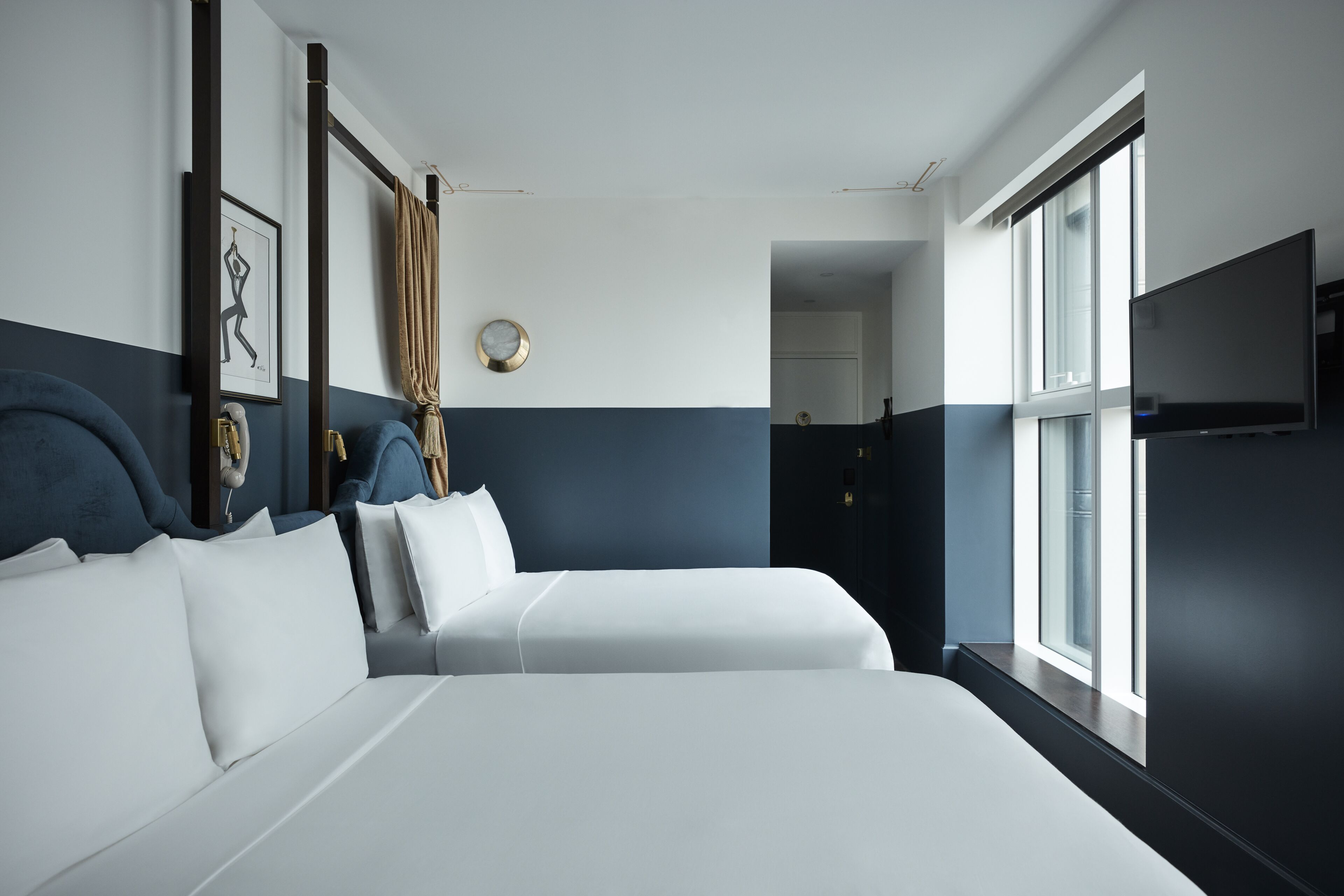 room, 2 double beds (spacious) | hypo-allergenic bedding, in-room safe, free cots/infant beds, free wifi