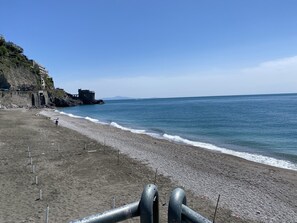 Vlak bij het strand