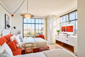 Premium bedding, minibar, in-room safe, laptop workspace