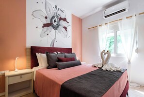 4 dormitorios, tabla de planchar con plancha, wifi gratis y ropa de cama
