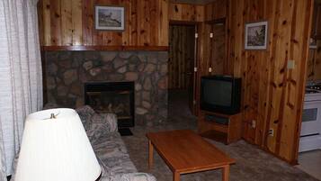 TV, fireplace, DVD player