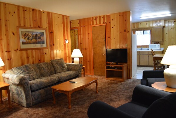 TV, fireplace, DVD player