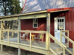 Terrace/patio - The Little Barn on the Hill...NEW! min. from town. Great back porch view w/ Loft (Mountain View)