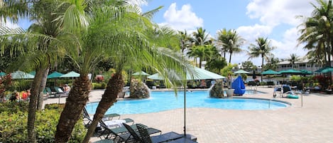 Outdoor pool, a heated pool