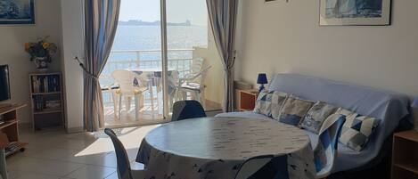 Fernseher, DVD-Player, Bücher