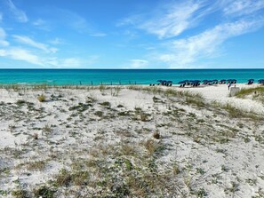Vlak bij het strand