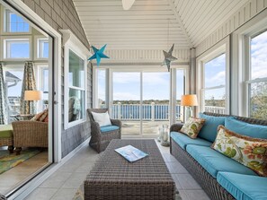 TV, fireplace - Compass Tres: Guiding You To Vacation Perfection! (North Topsail Beach)