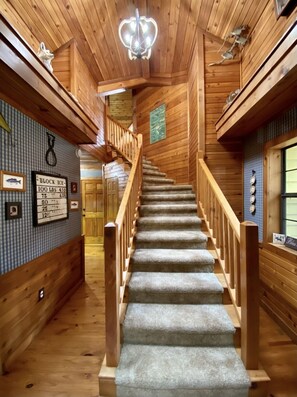 Interior - Beaver Lake Log Cabin, Lakefront on 6 Private Acres, 6 Person Hot Tub & Firepit (Garfield)