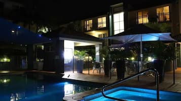 Outdoor pool, a heated pool