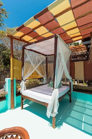 Chambre Double Premium, vue lagon | Terrasse/Patio
