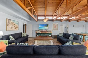 Smart TV, video games, foosball, table tennis