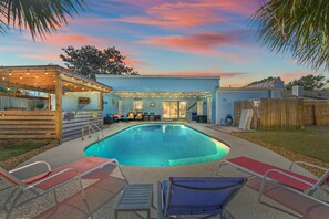 A heated pool