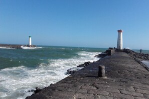 En la playa