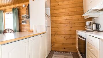 Fridge, microwave, dishwasher, toaster