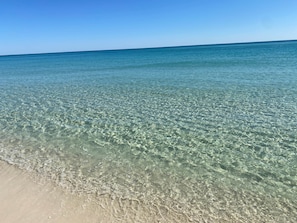 On the beach, beach towels