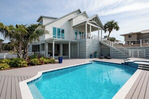 A heated pool