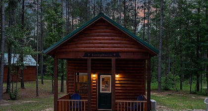 Beautiful cabins with a pool in a peaceful setting