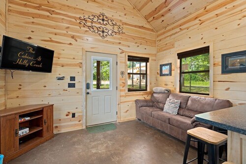 Beautiful cabins with a pool in a peaceful setting