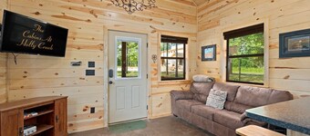 Beautiful cabins with a pool in a peaceful setting