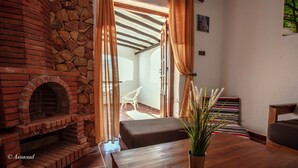 Chambre, 1 chambre, accessible aux personnes à mobilité réduite, cheminée | Vue depuis l’hébergement