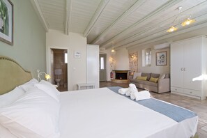 Iron/ironing board, free WiFi, bed sheets - Stone Cottages, Elia sea view-shared pool (Kefalonia)