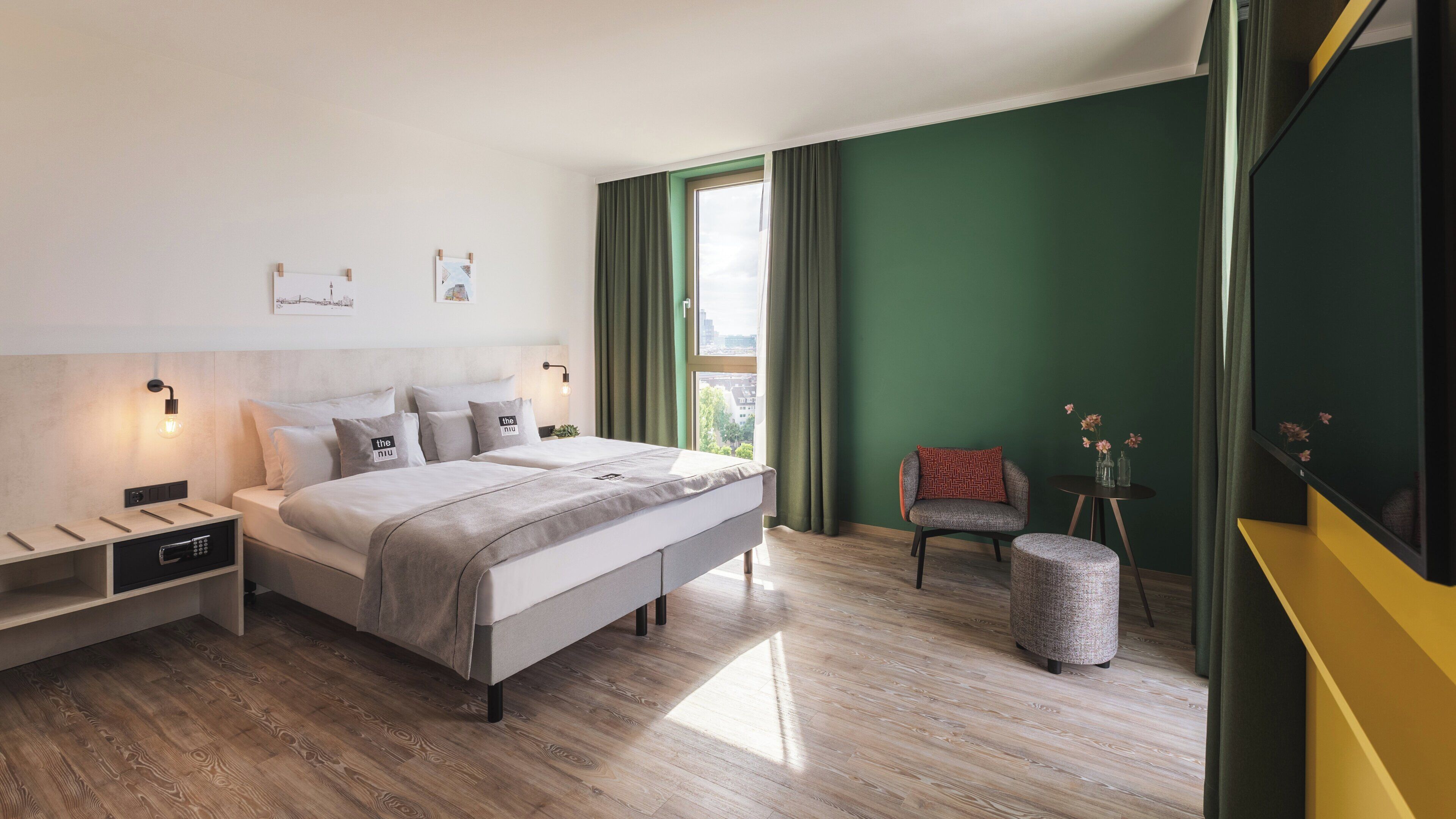 In-room safe, soundproofing, cribs (free), WiFi (free)