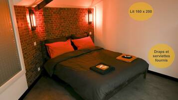 1 chambre, chambres insonorisées, fer et planche à repasser, Wi-Fi
