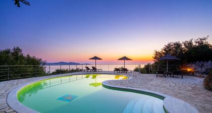 Stone Cottages, Pournari sea view-shared pool