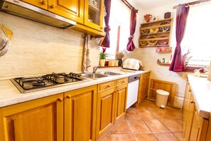 Cottage (Four bedroom house) | Private kitchen | Fridge, microwave, stovetop, dishwasher - Holiday Home Juricko (Brezice)