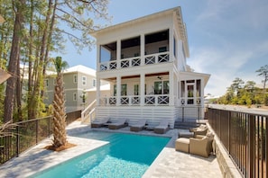 A heated pool