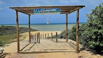 Beach nearby, sun-loungers
