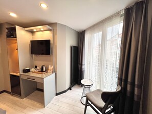 Deluxe eenpersoonskamer | Lakens van Egyptisch katoen, luxe beddengoed, Tempur Pedic-bedden