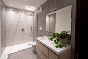 Shower, bidet, towels, soap - Spacious apartment in Trentino South Tyrol Region (Brez)