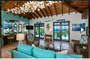Smart TV, books, stereo - Blue Dolphin Villa Great Cruz  Bay FEATURING A NEW MASTER BEDROOM gorgeous views (Cruz Bay)